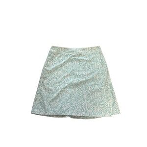 Rip Skirt Womens Small Blue White Floral Leaf A Line Casual Skirt